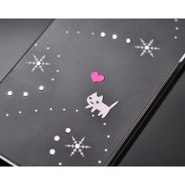 Snow Catty Bling Swarovski Crystal Phone Cases