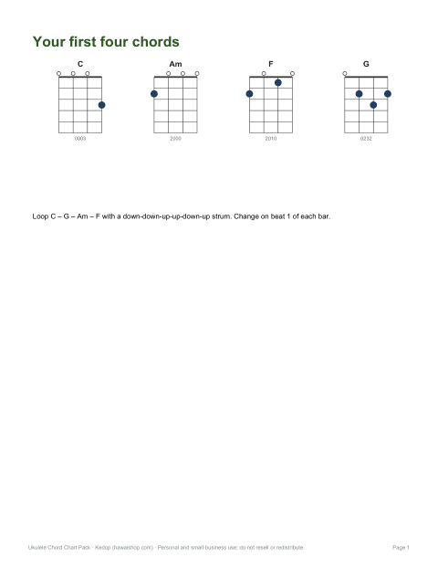 Preview of the first page of First chords (PDF)