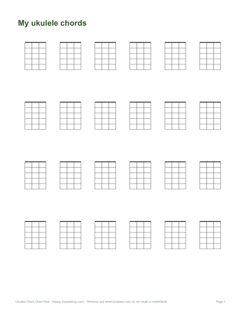 Preview of the first page of Blank chord boxes (PDF)